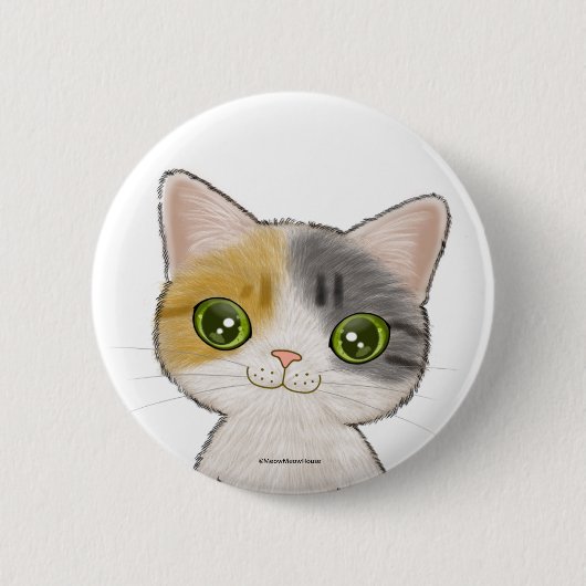 Niedliche Clico Cat Button (Vorderseite)
