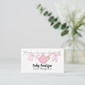 Niedliche Clothesline Baby-Boutique Visitenkarte (Stehend Vorderseite)