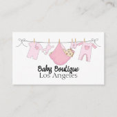 Niedliche Clothesline Baby-Boutique Visitenkarte (Vorderseite)