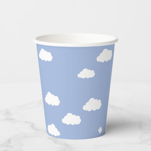 Niedliche Cloud 9 Neun Baby Dusche Whimsikisches P Pappbecher (Rückseite)