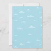 Niedliche Cloud and Rainbow Baby Dusche Einladung (Rückseite)