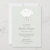 Niedliche Cloud Baby Dusche Einladung (Vorderseite)