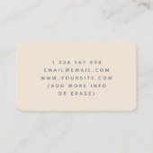 Niedliche Cloud & Colorful Hearts Babysitter Minim Visitenkarte (Rückseite)