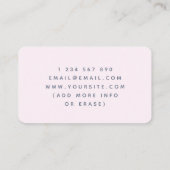 Niedliche Cloud & farbenfroher Regen Babysitter Mi Visitenkarte (Rückseite)