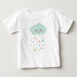 Niedliche Cloud Pastel farbige Raindrops Baby T -  Baby T-shirt
