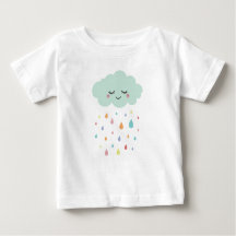 Niedliche Cloud Pastel farbige Raindrops Baby T - 