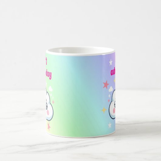 Niedliche Cloud Rainbow-Tasse Kaffeetasse (Mittel)