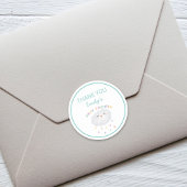 Niedliche Cloud Raindrops Gender Neutral Baby Show Runder Aufkleber