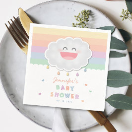 Niedliche Cloud Raindrops Gender Neutral Baby Show Serviette