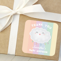 Niedliche Cloud Raindrops Rainbow Baby Dusche Viel