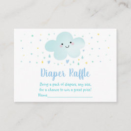 Niedliche Cloud Stars Blue Baby Dusche Windeln Win Begleitkarte