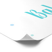 Niedliche Cloud Stars Blue Baby Sprinkle Willkomme Poster (Ecke)