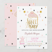 Niedliche Cloud, Stars, Sweet Baby Dusche Einladung (Vorne/Hinten)