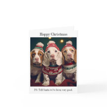 Niedliche Clumber Spaniels Weihnachtskarte