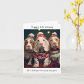 Niedliche Clumber Spaniels Weihnachtskarte Karte (Gelbe Blume)
