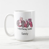 Niedliche CNA-Western-Typografie 15 Unze Kaffeetasse (Links)