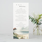 Niedliche Coastal Sand Beach Seascape Wedding Kart Einladung (Stehend Vorderseite)