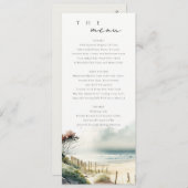 Niedliche Coastal Sand Beach Seascape Wedding Kart Einladung (Vorne/Hinten)
