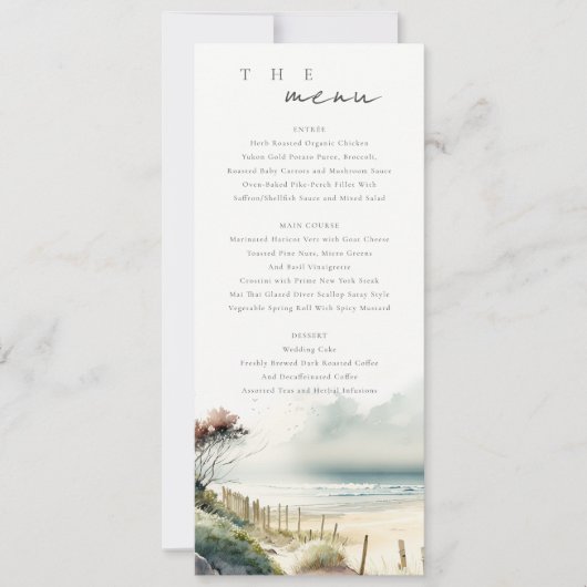 Niedliche Coastal Sand Beach Seascape Wedding Kart Einladung (Vorderseite)