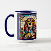 Niedliche Cocker Spaniel Regenbogen-Tasse Tasse (Links)