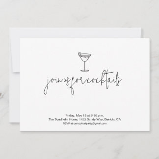 Niedliche Cocktail-Party Einladung