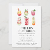 Niedliche Cocktails | Simple Fun Summer Brautparty Einladung (Vorderseite)