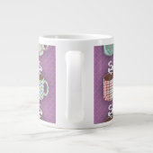 Niedliche Coffee Cups Illustriertes Fun Design Jumbo-Tasse (Rückseite)