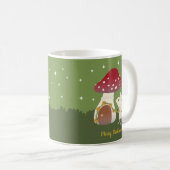 Niedliche Cogingcore-Maus Red Mushroom House Green Kaffeetasse (VorderseiteRechts)