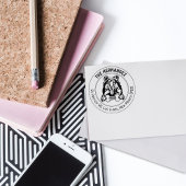 Niedliche Collie Dog Rücksendeadresse Gummistempel