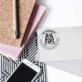 Niedliche Collie Dog Rücksendeadresse Gummistempel