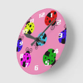 Niedliche Coloful Ladybugs Baby's Room Uhr (Winkel)