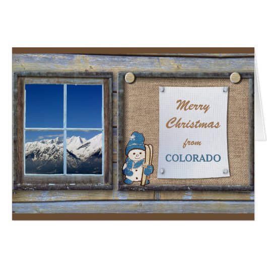 Niedliche Colorado Bulletin Board Weihnachtskarte (Vorderseite (Horizontal))