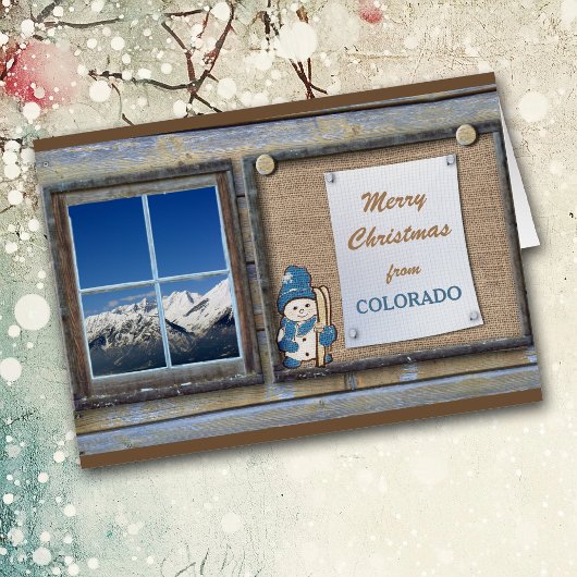 Niedliche Colorado Bulletin Board Weihnachtskarte