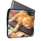 Niedliche Computerkater Laptopschutzhülle (Vorne Rechts)