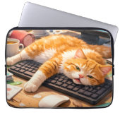 Niedliche Computerkater Laptopschutzhülle (Vorderseite)