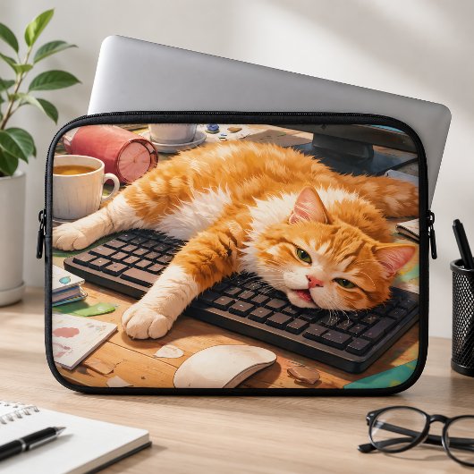 Niedliche Computerkater Laptopschutzhülle