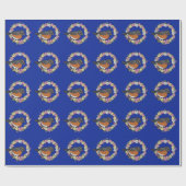 Niedliche Connecticut-Vögel mit Mirabilis Geschenkpapier (Flach)
