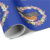 Niedliche Connecticut-Vögel mit Mirabilis Geschenkpapier (Rolleneckpunkt)
