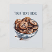 Niedliche Cookie-Schüssel ergänzen Textgeschäft Postkarte (Vorderseite)