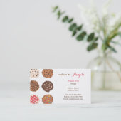 Niedliche Cookies Business Bakery Business Card Visitenkarte (Stehend Vorderseite)