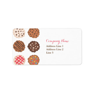 Niedliche Cookies Cookie Business Address Label Adressaufkleber