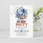 Niedliche Cookies und Einladung zur Kakaofeier (Stehend Vorderseite)