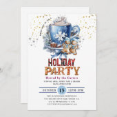 Niedliche Cookies und Einladung zur Kakaofeier (Vorne/Hinten)