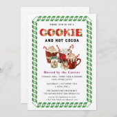 Niedliche Cookies und Einladung zur Kakaofeier (Vorne/Hinten)