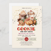 Niedliche Cookies und Einladung zur Kakaofeier (Vorne/Hinten)