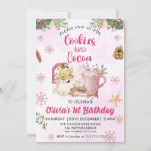 Niedliche Cookies und Kakao-Feier Einladung (Vorderseite)