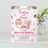 Niedliche Cookies und Kakao-Feier Einladung (Stehend Vorderseite)