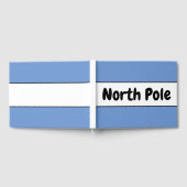 Niedliche Coole Blaue Streifen "Nordpol" Gästebuch (Voll)