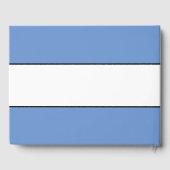 Niedliche Coole Blaue Streifen "Nordpol" Gästebuch (Rückseite)