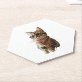 Niedliche Coole Katze Untersetzer (angewinkelt)